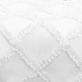 thumbnail image 3 of Dual Tone Diamond Ruffle Duvet Cover 3 Piece Set with Zipper Closure, 400 Thread Count & 100% Egyptian Cotton , Quilts Protector with Pillowcases - White & White Solid, Oversized King Plus Size., 3 of 5