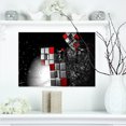 thumbnail image 1 of Fractal 3D Red White Cubes - Abstract Canvas Art Print, 1 of 3