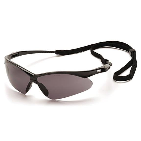 Pyramex Safety PMXTREME Eyewear, Black Frame with Cord, Gray Anti-Fog Lens