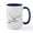 White/Navy Inside, variant on CafePress - Flying Oriental Roller Pigeon Large Mug - 15 oz Ceramic Large White Novelty Mug