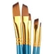 Herwey 5Pcs Bleu en Nylon Dessin Brosse Art Peinture Ensemble Outil – image 4 sur 8