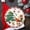 Multicolor, variant on Zawou 9 Inch Disposable Christmas Paper Plates - Painted Waterproof Oil-Resistant Thickened Sturdy Pulp Plates for Holiday Parties and Desserts