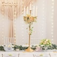 thumbnail image 3 of Sziqiqi 35" Tall Gold Floor Candelabra Set of 2: 5-Arm Metal Candle Holder for Taper Candles Candlestick Wedding Event Centerpiece Decor, 3 of 11
