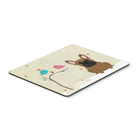 Mouse Pad Friends Christmas Presents between Friends French Bulldog Brown Mouse Pad, Hot Pad or Trivet BB2485MP ()