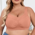 thumbnail image 2 of Timegard Wireless Bras for Women Full Coverage U Neck Ruched Comfy High Support Breathable Sleep Bra, 2 of 7