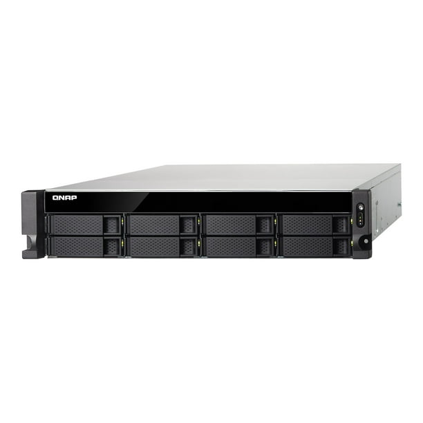 QNAP TS-873U-RP - NAS server - 8 Baies - Montable en Rack - SATA 6Gb/S - RAID RAID 0, 1, 5, 6, 10, JBOD, 5 hot spare, 6 hot spare, 10 hot spare - RAM 8 GB - Gigabit Ethernet / 10Gbps SFP+ - 2U