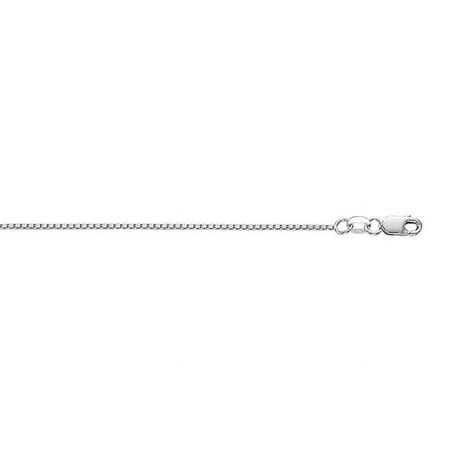 Royal Chain 063WBOX-20 20 in. 10K White Gold Polished Classic Box Chain with Lobster Clasp