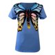 thumbnail image 4 of Pntutb moda mujer cuello en V verano manga corta estampados de mariposa tops camiseta suelta Pntutb Pntutb-8260, 4 of 5
