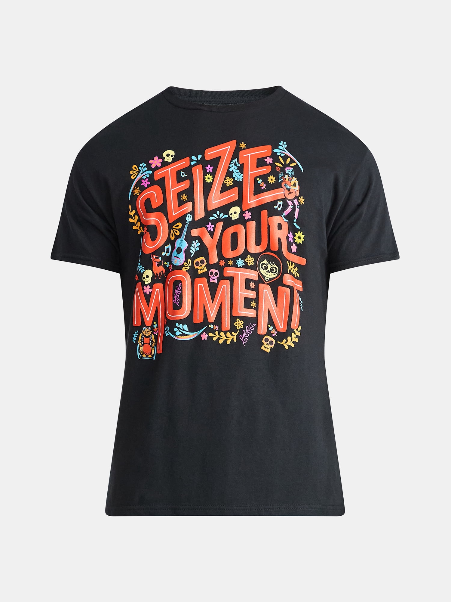 Disney Pixar Coco Men's and Big Men's Seize Your Moment Cotton Graphic Tee, Sizes S-3XL