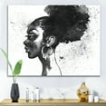 thumbnail image 2 of Designart ' Black and White Portrait of African American Woman I ' Modern Canvas Wall Art Print, 2 of 4