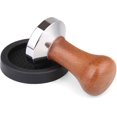thumbnail image 1 of Stamp Made Of Chrome-plated Steel And Real Wood Handle Incl. Mat, Coffee Press - Coffee Grinder For Coffee Machine Portafilter (58mm), 1 of 5