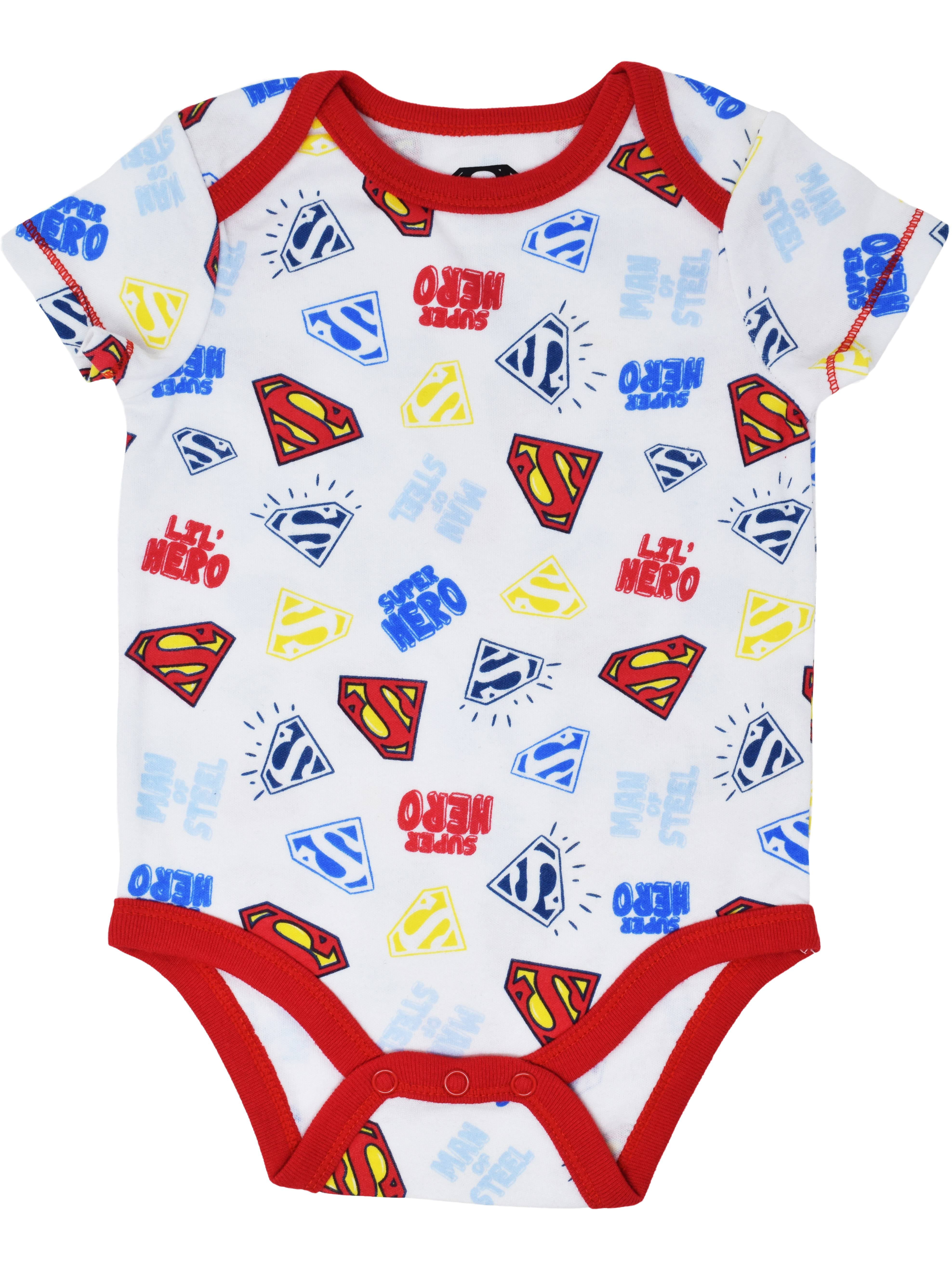 Superman Baby Boys 5 Piece Bodysuit /& Pants Set