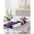 thumbnail image 4 of Purple Grey Body Pillow Covers, Modern Purple Geometric Soft Bed Throw Pillowcases Breathable Cooling Long Lumbar Body Pillow Sham Cover for Bed Sofa 20''x54'', 4 of 7
