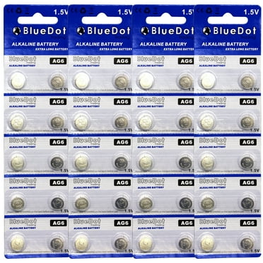 BlueDot Trading AG6 (also known as LR69 and LR921) Alkaline Button Cell Batteries - 40 Pack