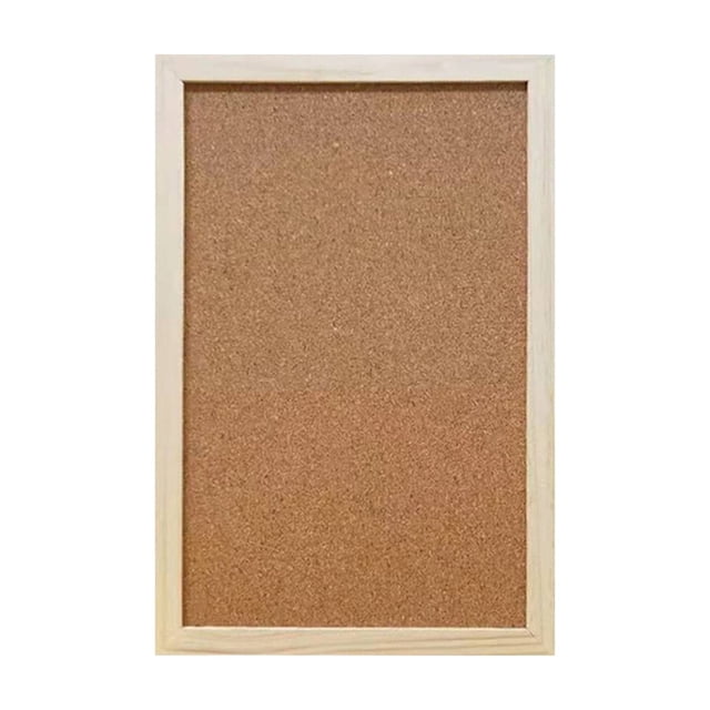 Birdeem Wood Cork Bulletin Board for Wall, 15.75x11.8 Inch Hanging Memo Board, Message Center with Rope for Home Office, Push Pin Board for Photos, Reminders