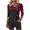 Wine, variant on Enjoytime Women Blouses Patchwork V-Neck Long Sleeve Buttons Down Shirts Trendy Business Casual Tops 2025 Fall Winter Fashion Clothing Wine L