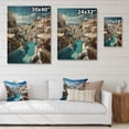 thumbnail image 4 of Designart "Beautiful Cityscape Greece Santorini wall decor I" Landscape & Nature Print on Natural Pine Wood, 4 of 5