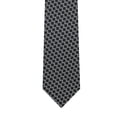 thumbnail image 5 of Jacob Alexander Men's Woven Zig Zag Pattern Regular Neck Tie - Black White, 5 of 7
