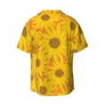 thumbnail image 2 of Fotbe Sun Flowers print Short Sleeve Button Down Shirts for Men Casual Summer Beach Wrinkle Free Shirt-Small, 2 of 7