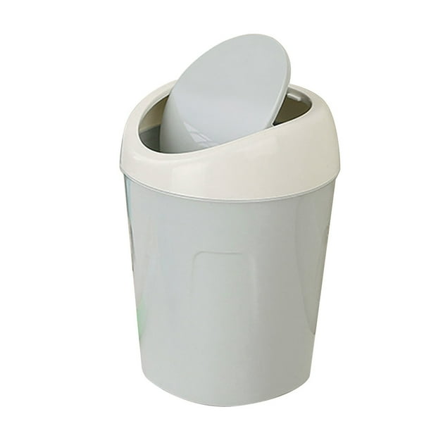 Wovilon Small Trash Can With Lid, Mini Desk Trash Can, Small Plastic