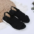 thumbnail image 7 of LoyisViDion Clearance Sandals for Women Summer Ladies Sandals Breathable Elastic Webbing Platform Casual Sandals Flash Picks Black 6.5, 7 of 7