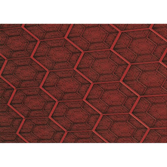Ahgly Company Tapis Rectangulaire d'Intérieur Lavable en Machine Rouge Cramoisi Transitionnel, 2 Pieds x 5 Pieds