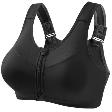 

PEASKJP Push Up Bras for Women Lightweight High Impact Sports Bras for Women Padded Sports Workout Bras for Women Racerback Yoga Bras Black 5X-L