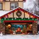 thumbnail image 5 of Banderín para puerta de garaje con muñeco de nieve: diseño Merry Christmas, tejido de poliéster, resistente a la intemperie, fácil de instalar, tamaño llamativo, 5 of 5