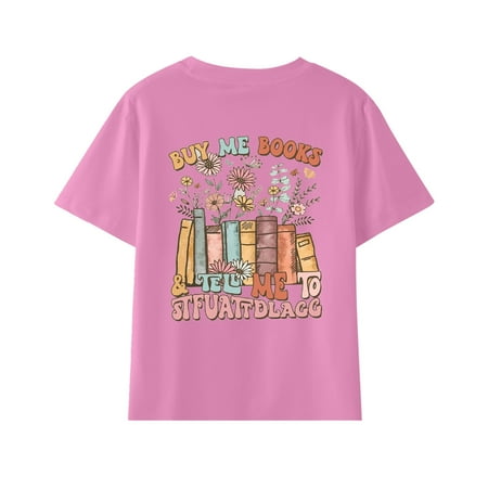 

PEASKJP Graphic Tees Baby Girls Skin-Friendly Girls T-Shirt Kids Casual Tunic Tops Lace Short Sleeve Loose Soft Blouse Pink 13-14 Years