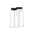 thumbnail image 3 of Cherokee Flexibles Women Scrubs Pant Maternity Knit Waist Pull-On, Plus Size, 2092, 3XL, Black, 3 of 4