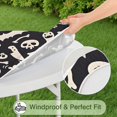 thumbnail image 5 of Black Halloween Spooky Elements Round Fitted Tablecloth with Elastic Edge,Dining Table Cover Waterproof,Outdoor Round Tablecloth for Camping,Dining,Indoor and Outdoor, 5 of 7