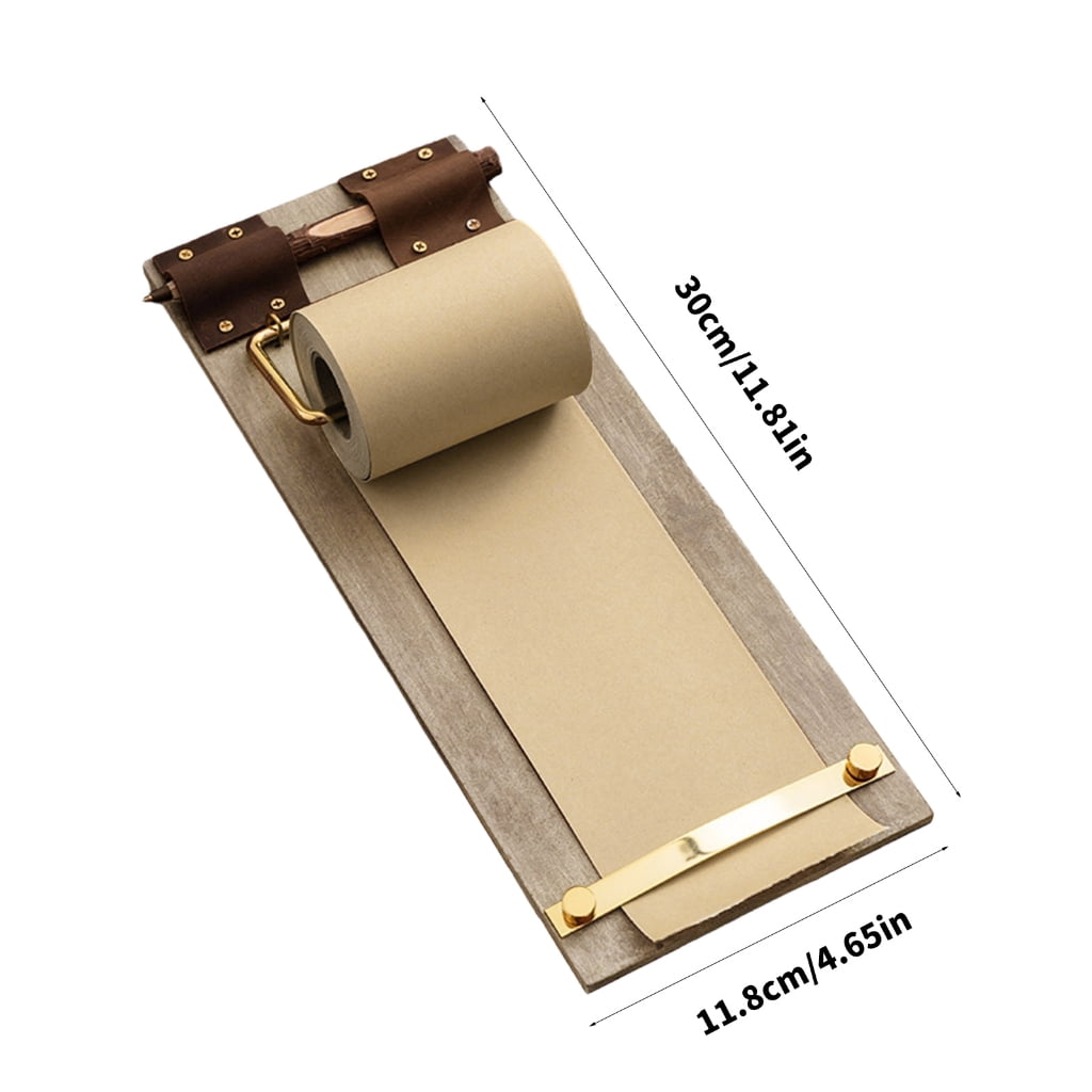 Zeiwohndc Retro Wooden Clipboard Notebook Set With Built In Paper Trimmer for Journaling
