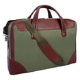 thumbnail image 3 of McKlein HARPSWELL, Dual Compartment Laptop Briefcase, Nano Tech-Light Nylon with Leather Trim, Green (18561), 3 of 7