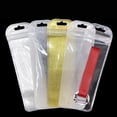 thumbnail image 2 of 50Pcs/Lot Long Plastic Ziplock Package Bag Pens Leather Keychain Watch Band Jewelry Pouch Self Sealing Makeup Brush Packing Bags black, 2 of 6