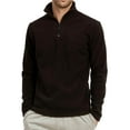 thumbnail image 3 of Men's Quarter Zip Polar Fleece Pullover Sweatshirt, Black 2XL, 1 Count, 1 Pack, 3 of 7