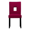 thumbnail image 4 of Weston Home Landen Keyhole Linen Dining Side Chair, Red (Set of 2), 4 of 6
