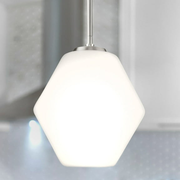Luxury Mid Century Modern Pendant, Brushed Nickel, UHP4522