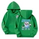thumbnail image 2 of Moonsky Sudadera con capucha y cordón HUNTRX, estampado de grupo de chicas coreanas, jersey corto, suave y cómodo, top de manga larga para primavera y otoño. Verde 150, 2 of 5