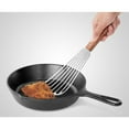thumbnail image 4 of New Star Foodservice 43068 Wood Handle Fish Spatula, 6.5" Blade, Silver, 4 of 5