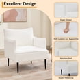 thumbnail image 4 of QinaQin Sillón accent estilo mid century en tela gris, con brazos y patas metálicas, ideal para sala, recámara, estudio u oficina, 4 of 7
