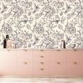 thumbnail image 2 of MuralsPrint Vintage Peonies with Summer Birds Wallpaper - 10'ft H x 24''inch W, 2 of 4