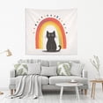 thumbnail image 2 of Yayeee Tapestry Wall Hanging for Bedroom 60 x 40" Home Decoration for Living Room, Black Cat Rainbow, 2 of 7