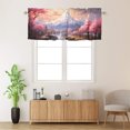 thumbnail image 2 of Japanese Cherry Blossom Kitchen Valance Curtain Rod Pocket Spring Pink Floral Romantic Scenery Window Treatment Valance Curtains for Bathroom 54 by 18 in, 1 Panel, 2 of 6