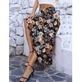 thumbnail image 5 of a.Jesdani Womens Skirts Casual High Waist Ruffle Swing Beach Maxi Skirt with Pockets Black Floral M, 5 of 6