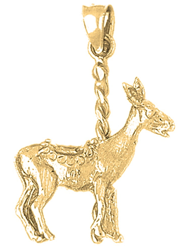 14K Rose Gold-plated 925 Silver Deer Pendant with 16 Necklace Jewels Obsession Deer Necklace 