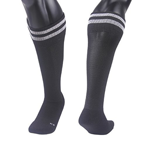 Meso Men's 1 Pair Extremely Durable Knee High Sports Socks - Fitness & Workout Clothing, Gym, Gear or Fashion Socks XL003 Size MBlack
