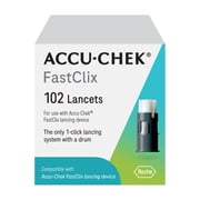 Accu-Chek FastClix Lancet for Lancing Device Needle Multiple Depth Settings 1 Box(s), 102 /Box