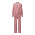 thumbnail image 2 of AceBaby Christmas Family Matching Pajamas Striped Tops and Pants Holiday Sleepwear Loungewear Pjs, 2 of 9
