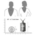 thumbnail image 3 of Murtoo Men’s Stainless Steel Hollow Cross Pendant Necklace – Stylish Jewelry Gift for Men & Women, 20"+2" Adjustable Curb Chain, 3 of 10