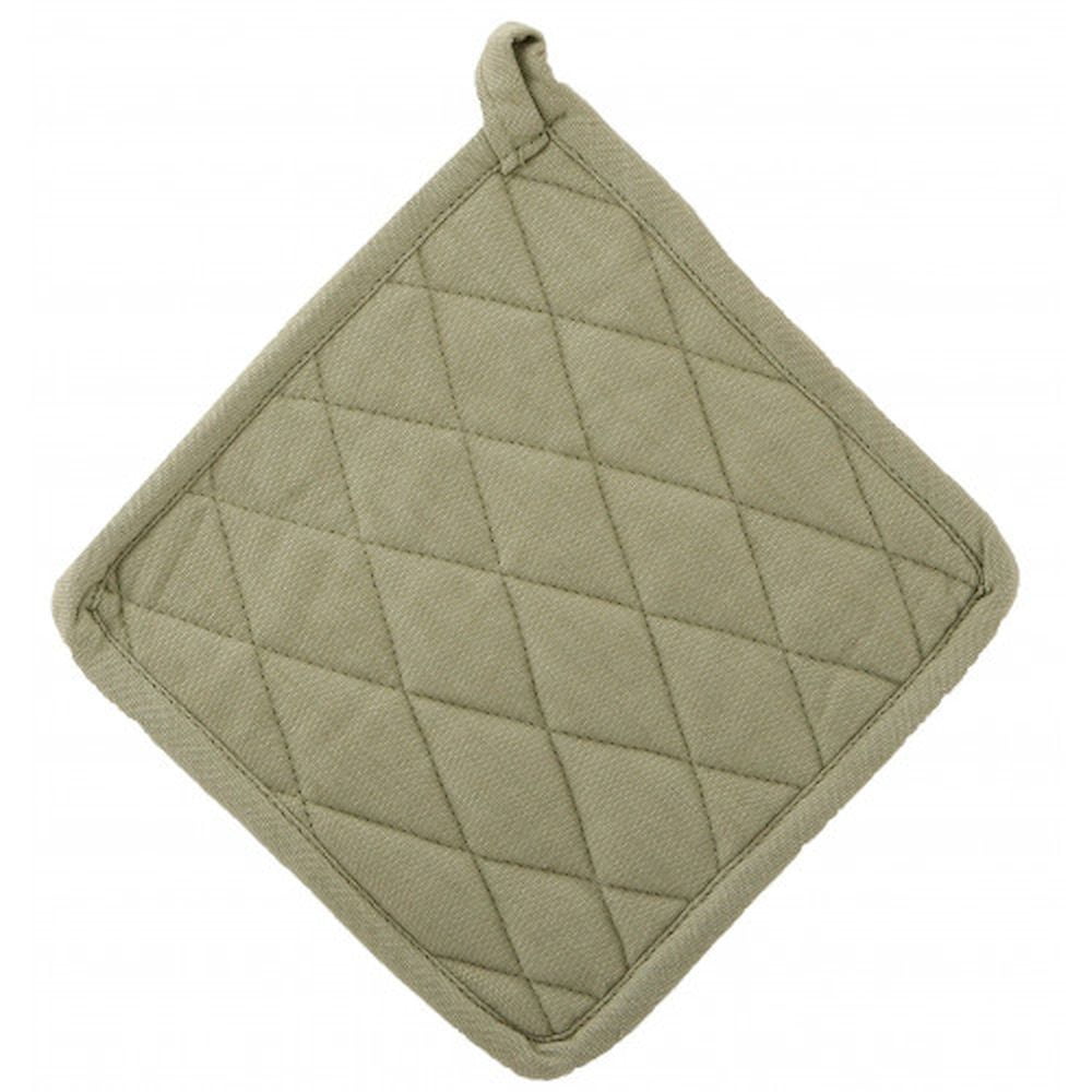 Set Of 2 Cotton Sage Green Pot Holders